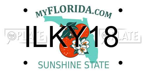 ILKY18 Florida License Plate