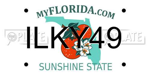 ILKY49 Florida License Plate
