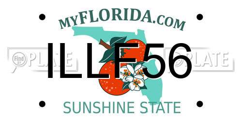 ILLF56 Florida License Plate