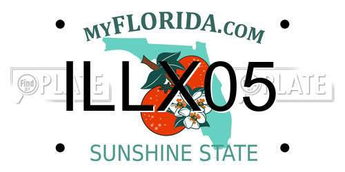 ILLX05 Florida License Plate