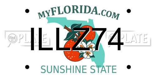 ILLZ74 Florida License Plate