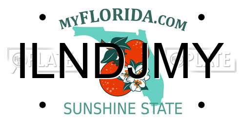 ILNDJMY Florida License Plate