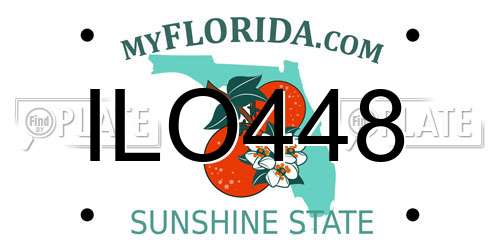 ILO448 Florida License Plate