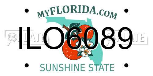 ILO6089 Florida License Plate