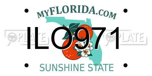 ILO971 Florida License Plate