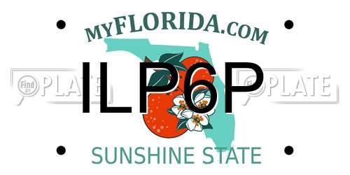 ILP6P Florida License Plate