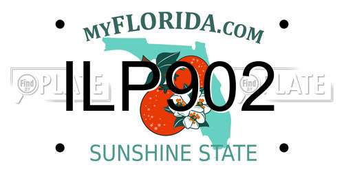 ILP902 Florida License Plate