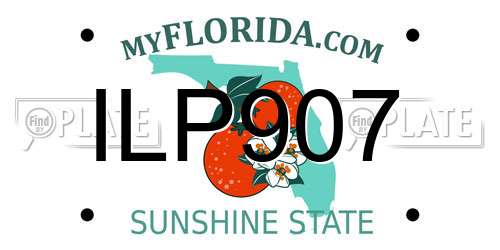 ILP907 Florida License Plate