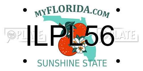 ILPL56 Florida License Plate