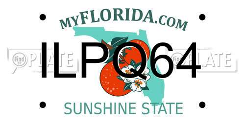 ILPQ64 Florida License Plate