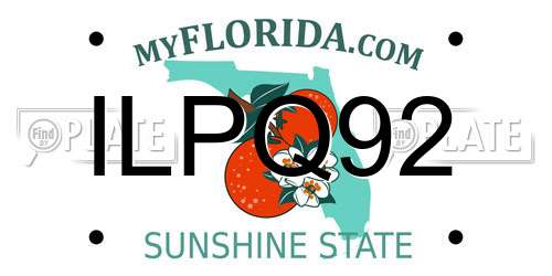 ILPQ92 Florida License Plate