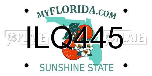 ILQ445 Florida License Plate