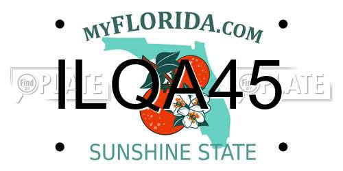 ILQA45 Florida License Plate
