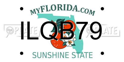 ILQB79 Florida License Plate