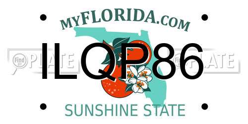 ILQP86 Florida License Plate