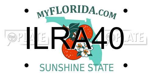 ILRA40 Florida License Plate