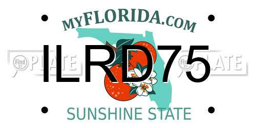 ILRD75 Florida License Plate
