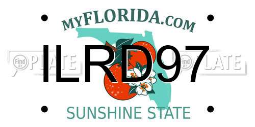 ILRD97 Florida License Plate