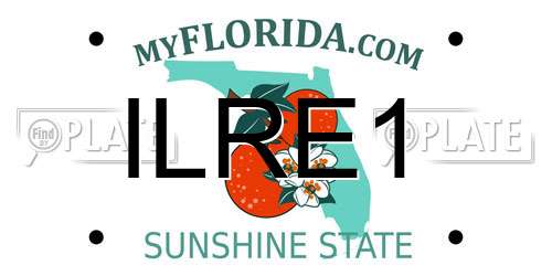 ILRE1 Florida License Plate