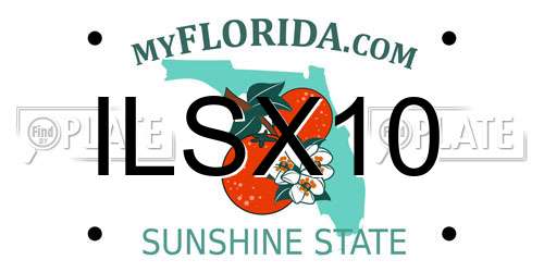 ILSX10 Florida License Plate