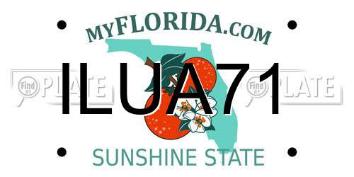 ILUA71 Florida License Plate