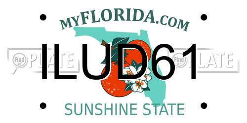ILUD61 Florida License Plate
