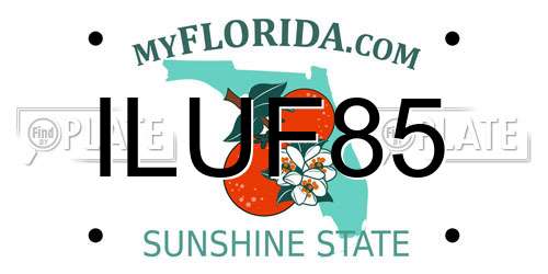 ILUF85 Florida License Plate