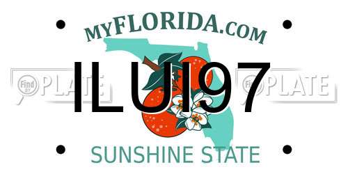 ILUI97 Florida License Plate