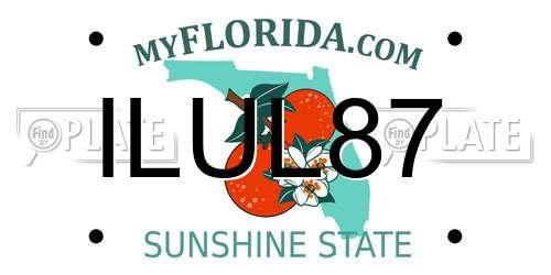 ILUL87 Florida License Plate