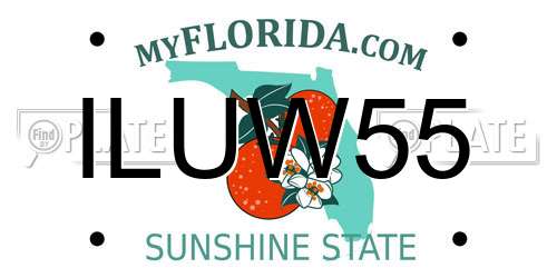 ILUW55 Florida License Plate