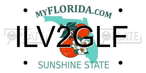 ILV2GLF Florida License Plate