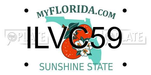 ILVC59 Florida License Plate