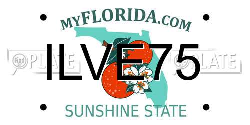 ILVE75 Florida License Plate