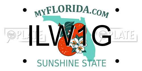 ILW1G Florida License Plate