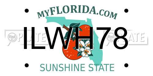 ILWH78 Florida License Plate