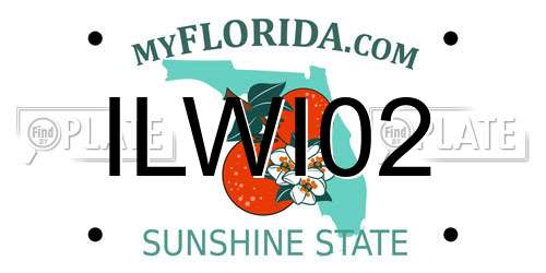 ILWI02 Florida License Plate