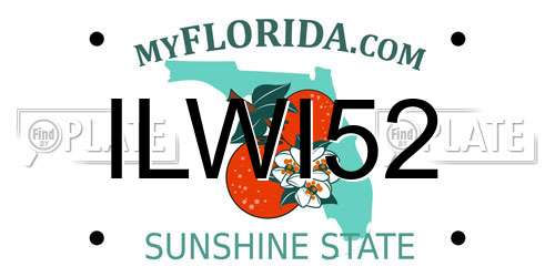 ILWI52 Florida License Plate