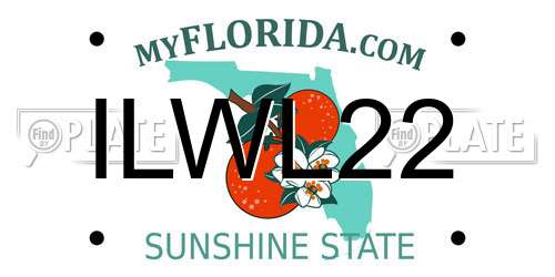 ILWL22 Florida License Plate