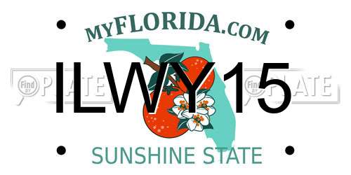 ILWY15 Florida License Plate