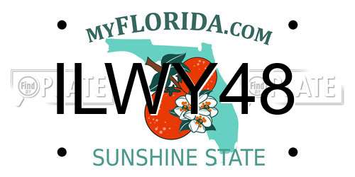 ILWY48 Florida License Plate