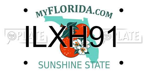 ILXH91 Florida License Plate