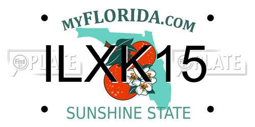 ILXK15 Florida License Plate