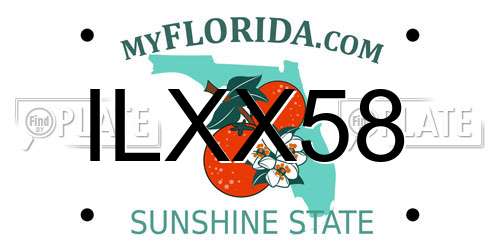 ILXX58 Florida License Plate