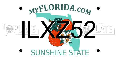 ILXZ52 Florida License Plate