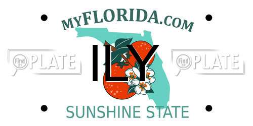 ILY Florida License Plate