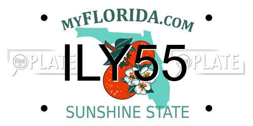 ILY55 Florida License Plate