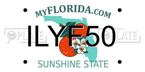 ILYF50 Florida License Plate