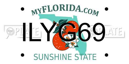 ILYG69 Florida License Plate