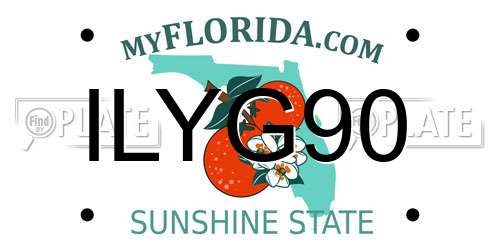 ILYG90 Florida License Plate