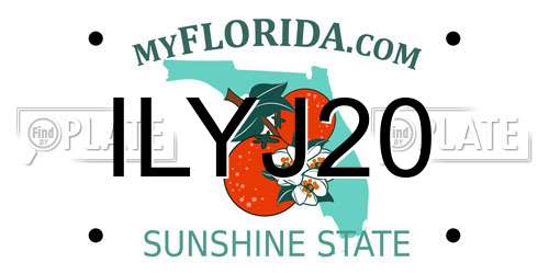 ILYJ20 Florida License Plate